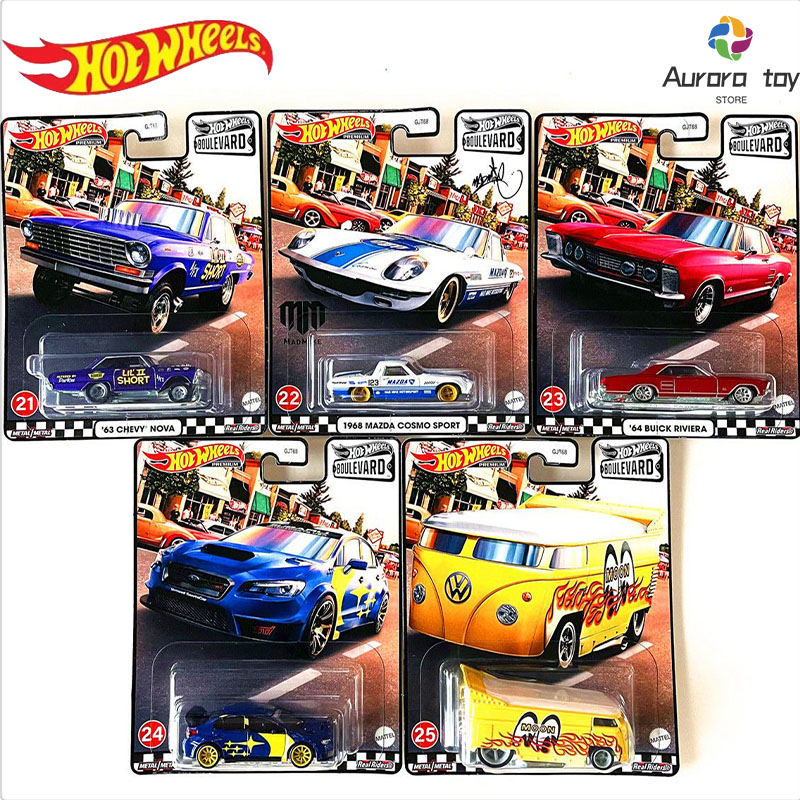Mattel Collectible & Vintage Dolls - ホットウィール車モデル大通り 5 シリーズマツダスバル日産 GJT68 コレクション合金車モデル装飾少年誕生日おもちゃギフト