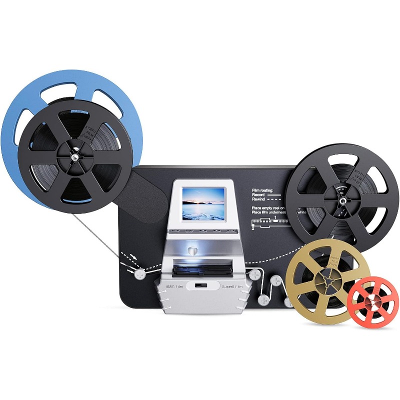 Super 8 Film Reel - 8mm＆スーパー8フィルムデジタル化コンバーター、2.4インチ画面付きフィルムスキャナーデジタイザー、3インチ、5インチ、7インチ、9インチのリールをデジタル化します。