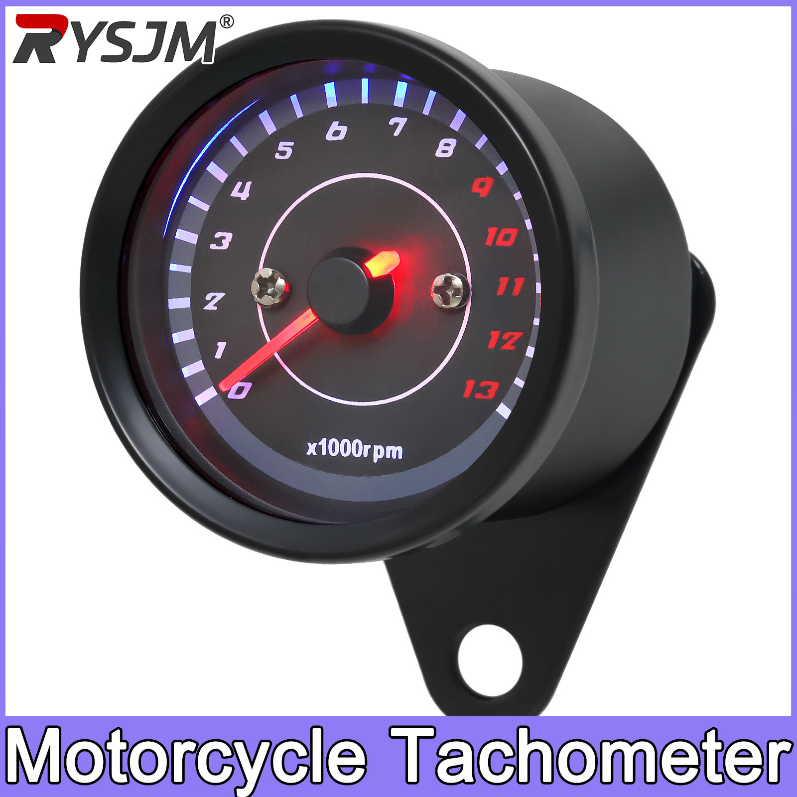 Analog Meter Gauge - 13000 RPM メーターユニバーサルスクーターオートバイアナログタコメーターゲージナイトライト計器速度インジケーター
