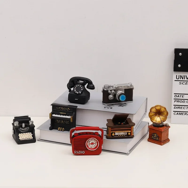 Vintage Collectible Furniture - ヴィンテージミニカメラ装飾デスクトップ写真撮影プロップミニチュアカメラモデルグッズ棚ディスプレイ