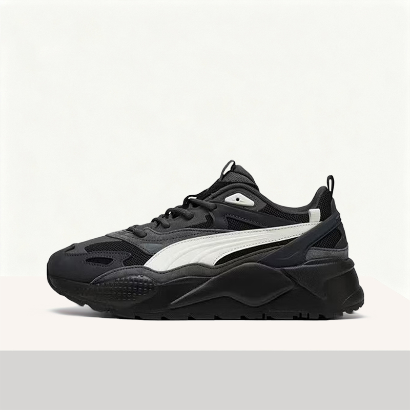 Puma Shoes Rs-X - プーマ RS-X エフェクト 快適で多用途、ラウンドトゥ、耐久性があり、クッション性のある、男性と女性向けのロートップカジュアルスニーカー – ブラック