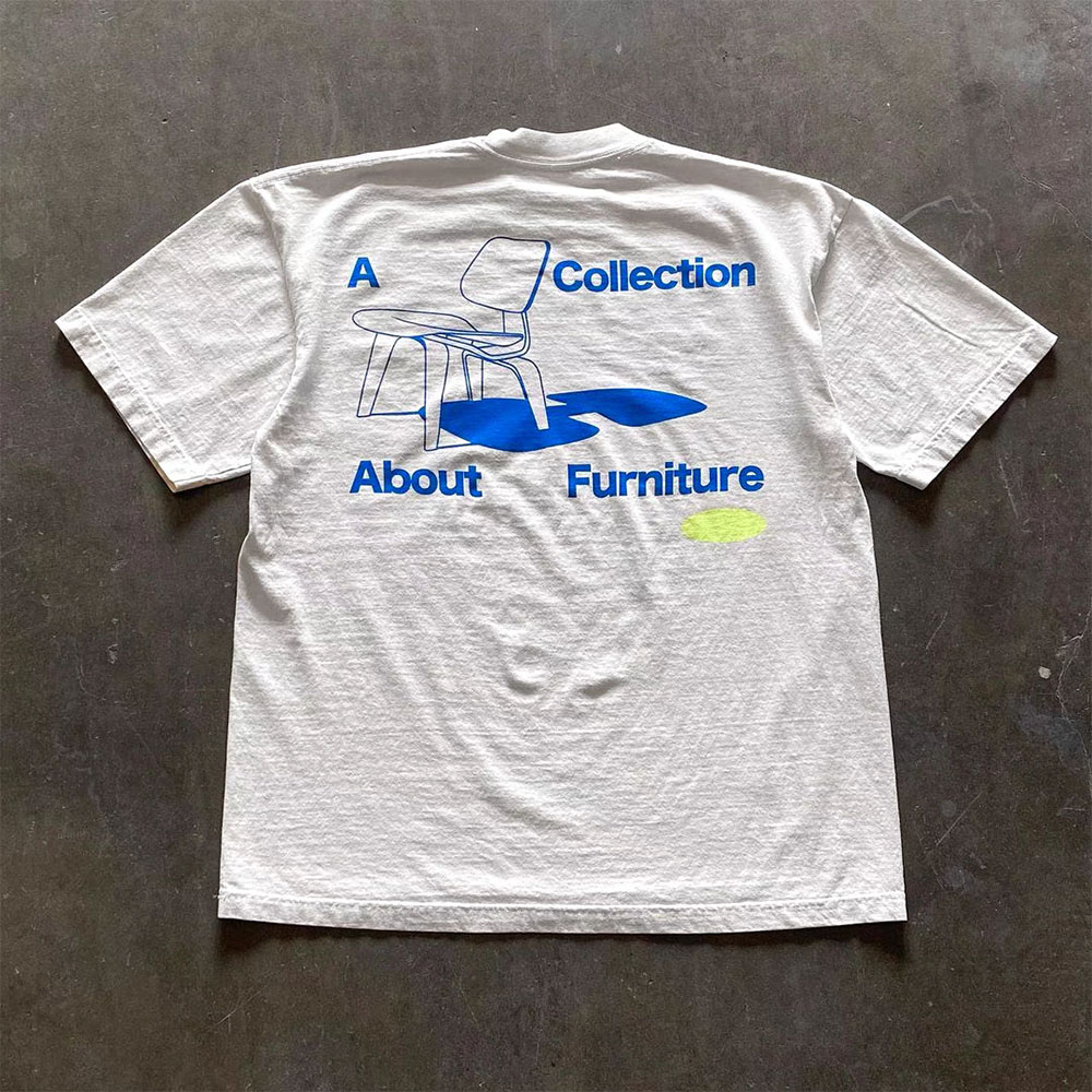 Vintage Collectible Furniture - 男性と女性のための半袖Tシャツ,ヴィンテージの家具のコレクション,プリント付き,ルーズコットン,ユニセックス