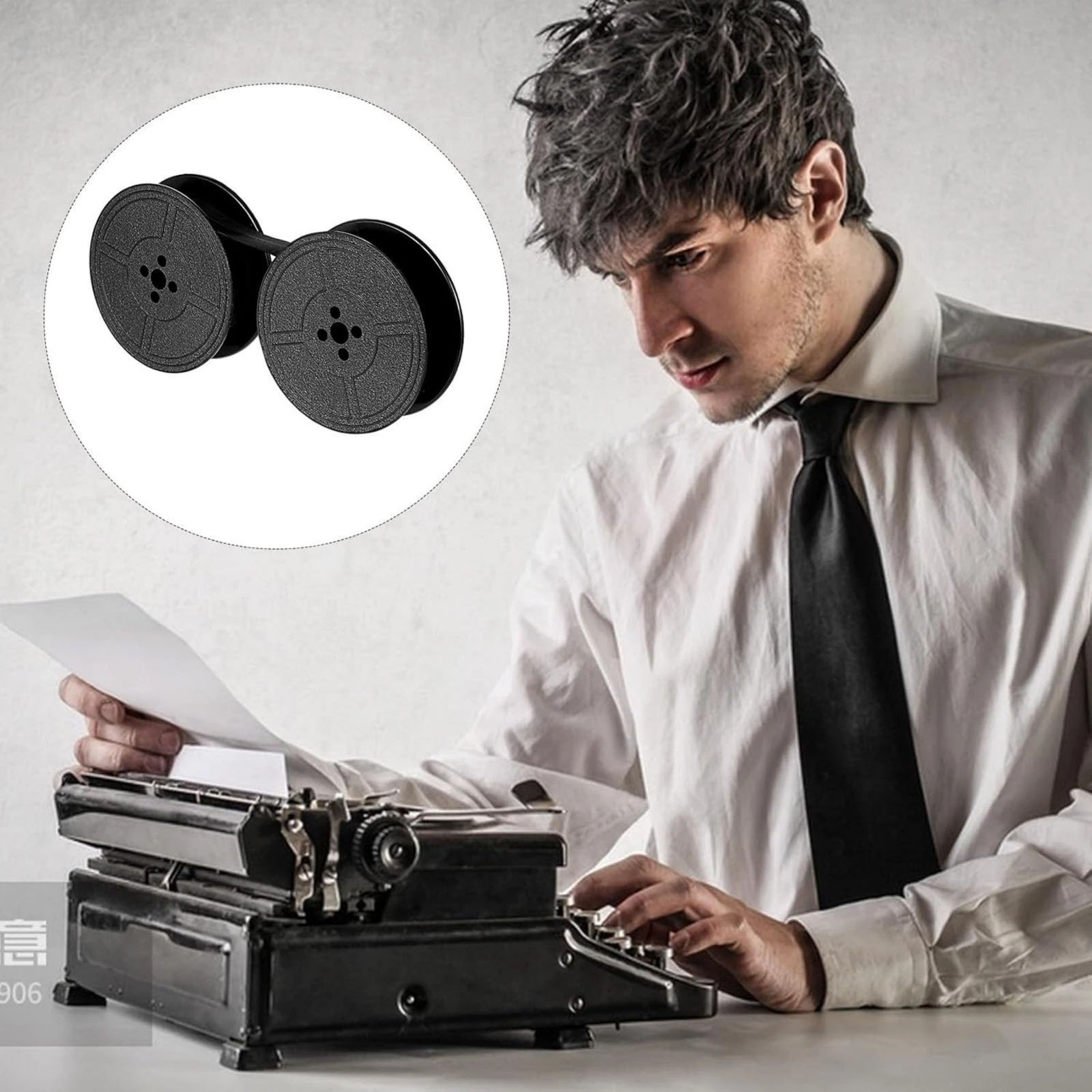 2 ロールユニバーサルタイプライターリボン ブラック、ほとん - Typewriter Ribbon Roll のレビューと価格
