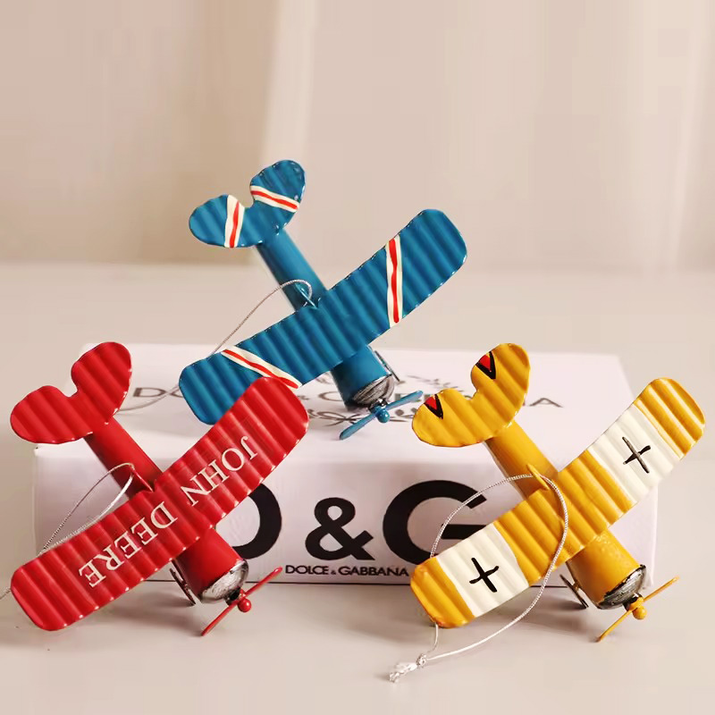ヴィンテージ金属飛行機模型レトロ鉄製航空機オーナメント北欧風 - Vintage Collectible Furniture のレビューと価格