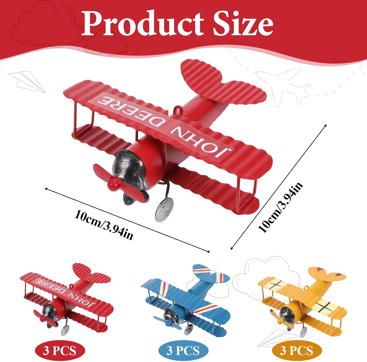 ヴィンテージ金属飛行機模型レトロ鉄製航空機オーナメント北欧風 - Vintage Collectible Furniture のレビューと価格