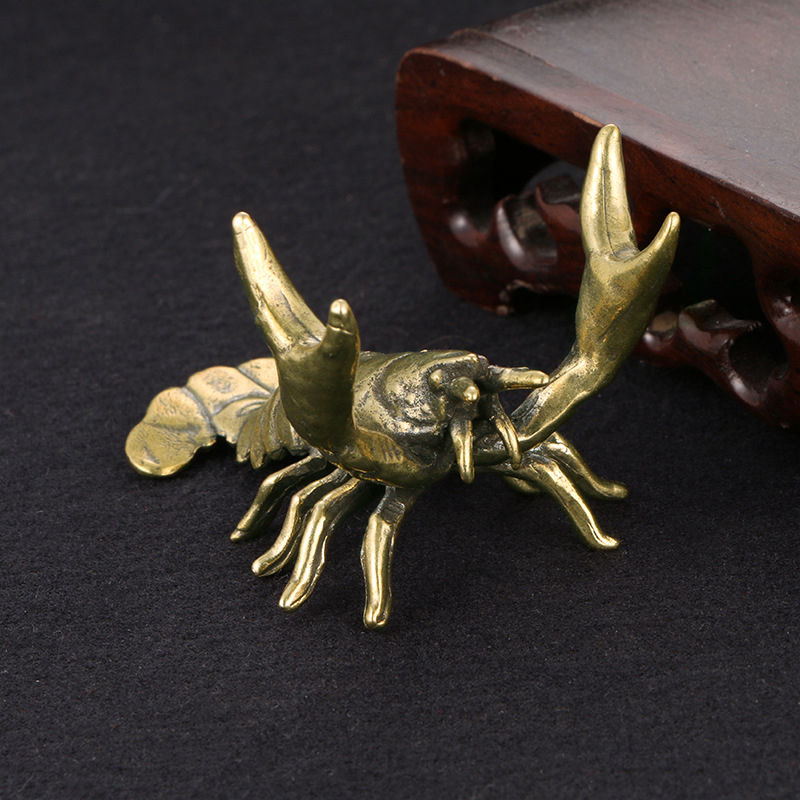 真鍮製ザリガニの置物 ヴィンテージアニマルペンホルダー デス - Vintage Collectible Furniture のレビューと価格