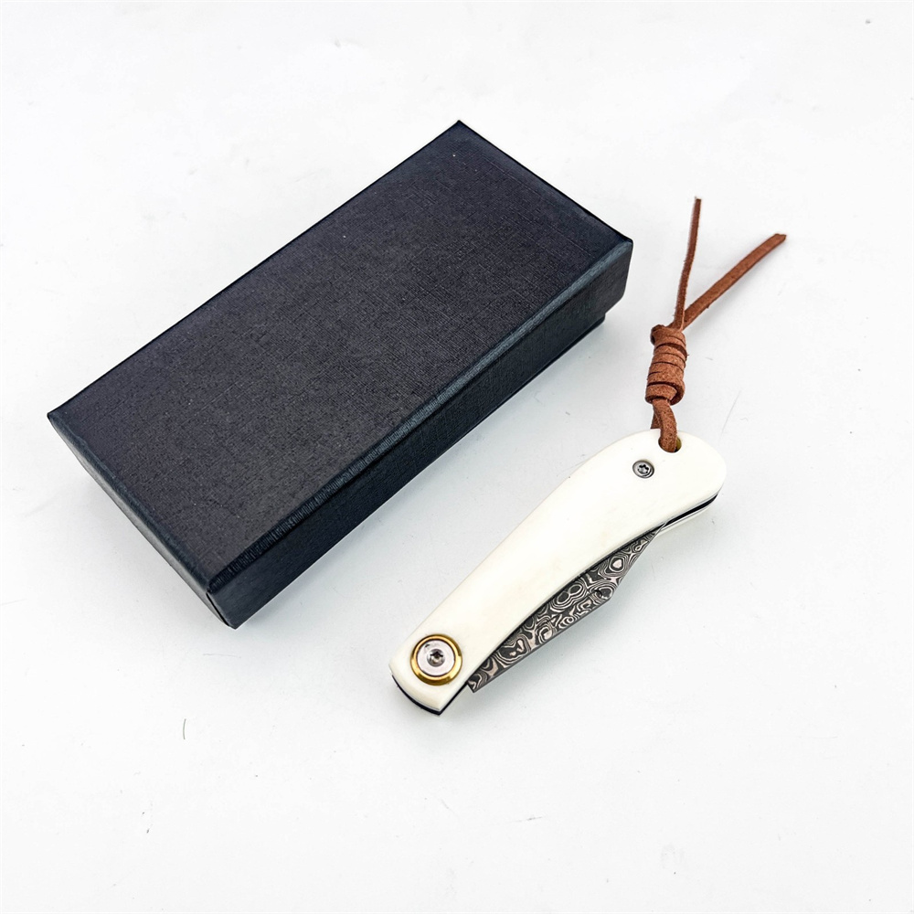 コンパクトなヴィンテージEDCダマスカス折りたたみナイフ、象 - Vintage Collectible Pocket Knives のレビューと価格