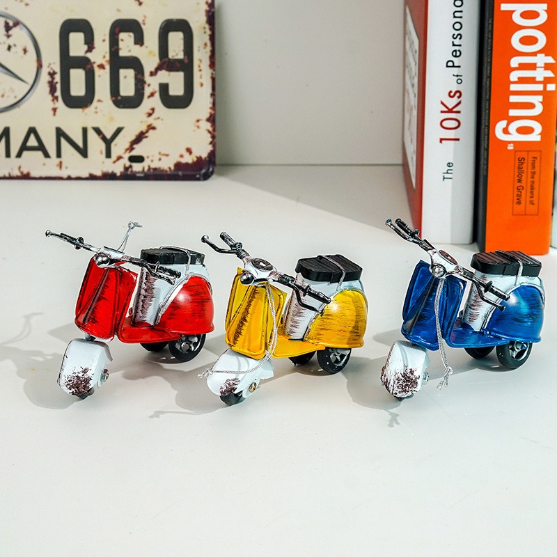 ヴィンテージレトロメタル飛行機バイクモデルミニチュアブリキ工 - Vintage Collectible Furniture のレビューと価格