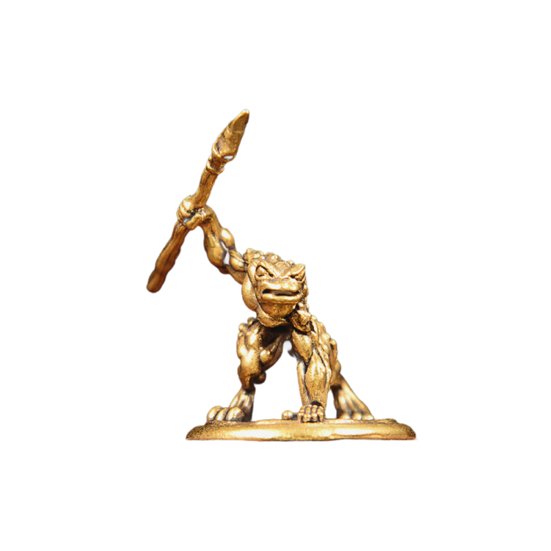 ヴィンテージ真鍮製カエル戦士フィギュア、槍を持ったカエル兵士 - Vintage Collectible Furniture のレビューと価格